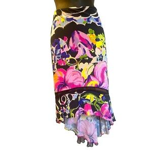 Yigal Azrouel women’s skirt small  high low hem  100% Silk